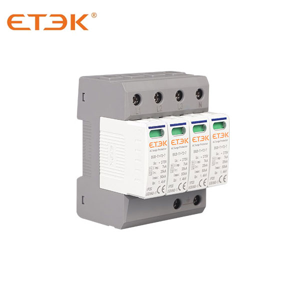 EKU5 AC SPD Class T1 T2 Limp 7kA Surge Protective Device China ETEK