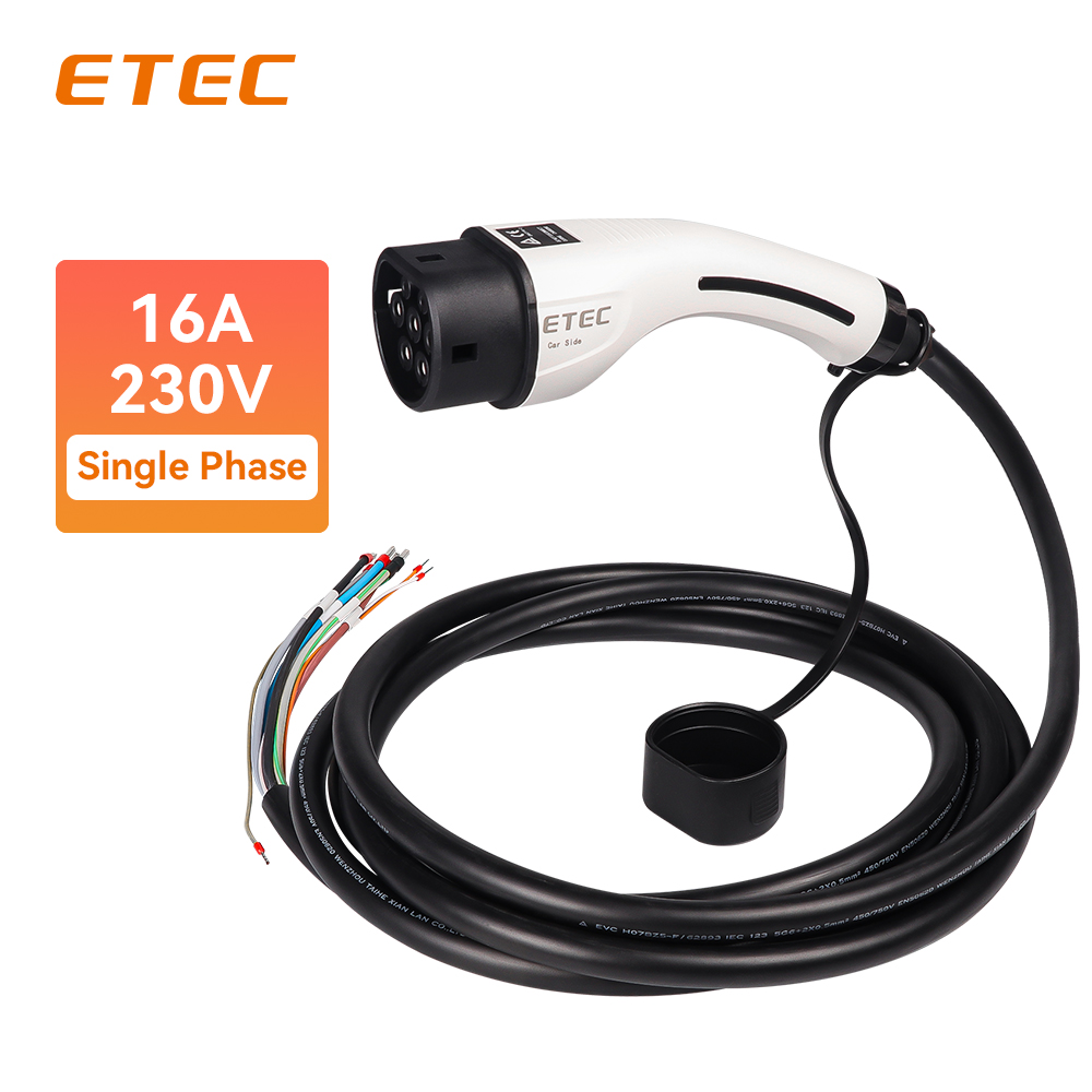 Electric car charging cable 32A 3-phase, 22kW - 2.5 meters – E