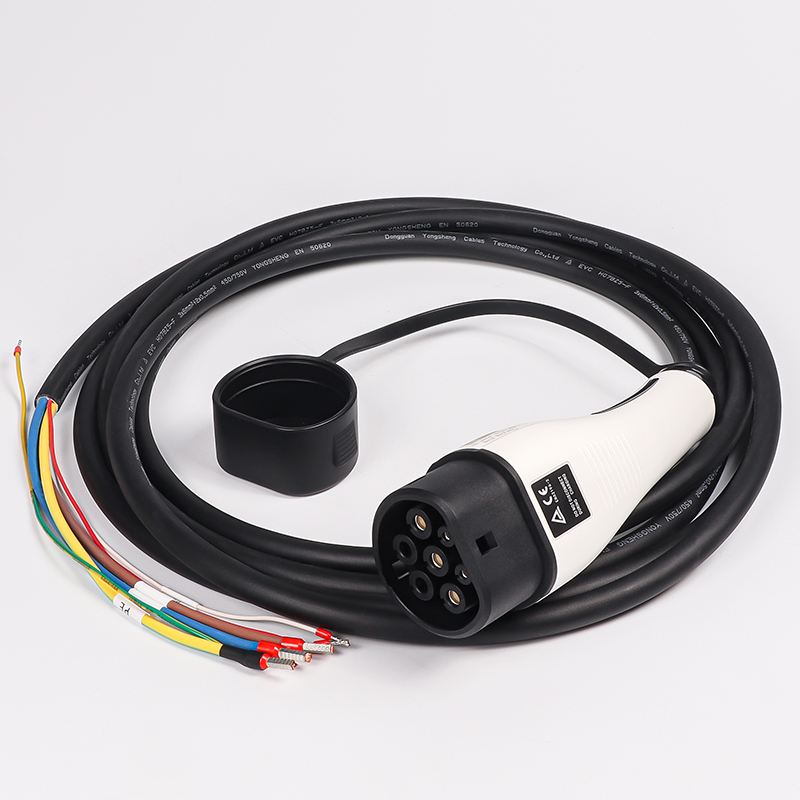 EV+ cable Type 2 3P cable replacement with open end, 5 meters 