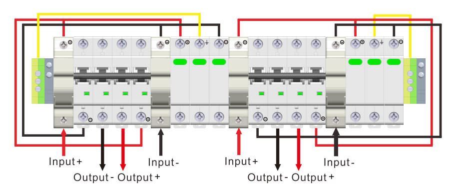 EKDB-PV2/2-M 500V/1000V 2 IN 2 OUT DC Combiner Box with DC Circuit ...