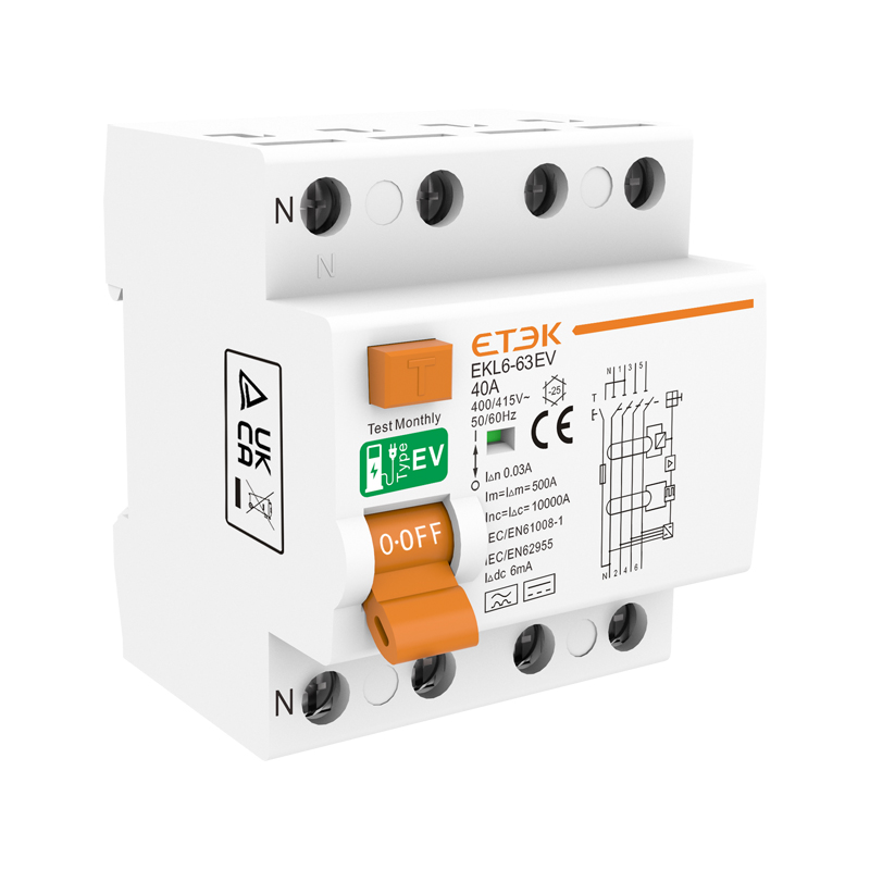 ETEK Type EV RCD EKL6-63EV For Mode 3 Charging Stations For Electric ...